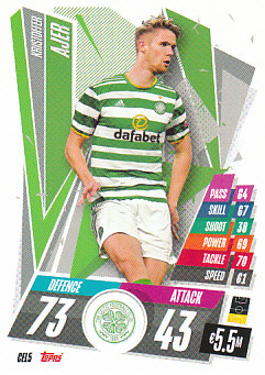 Kristoffer Ajer Celtic Glasgow 2020/21 Topps Match Attax CL #CEL05